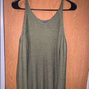 I gotcha sleeve cold shoulder green top